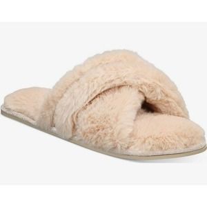 INC Faux fur slippers (Size 11-12)